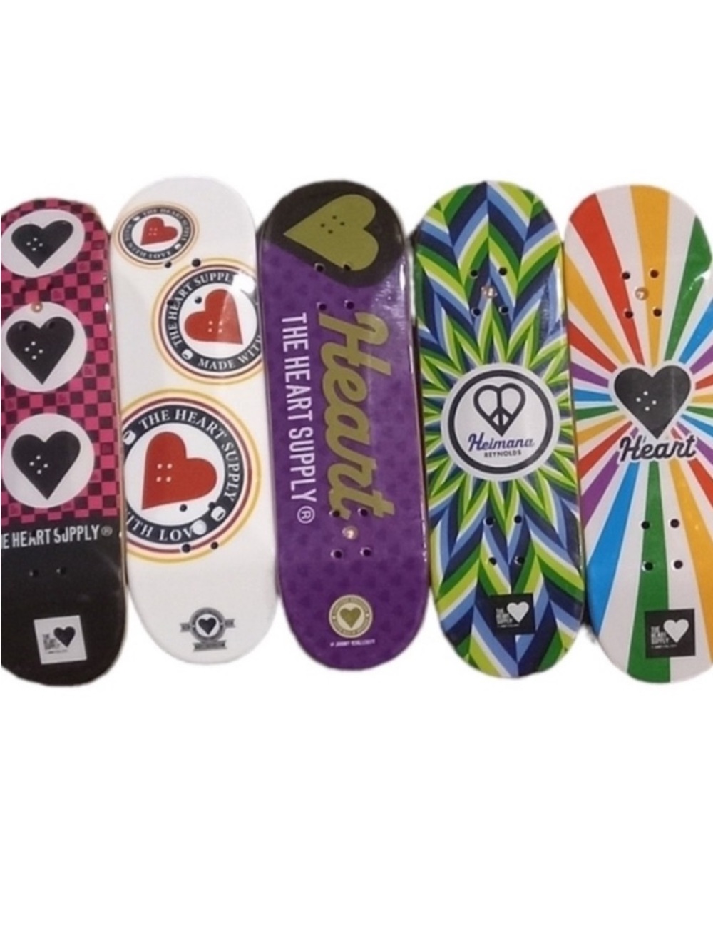 Tech Deck Heart Supply Mini Skateboard Decks - Multicolor Set of 5 - Picture 3 of 5